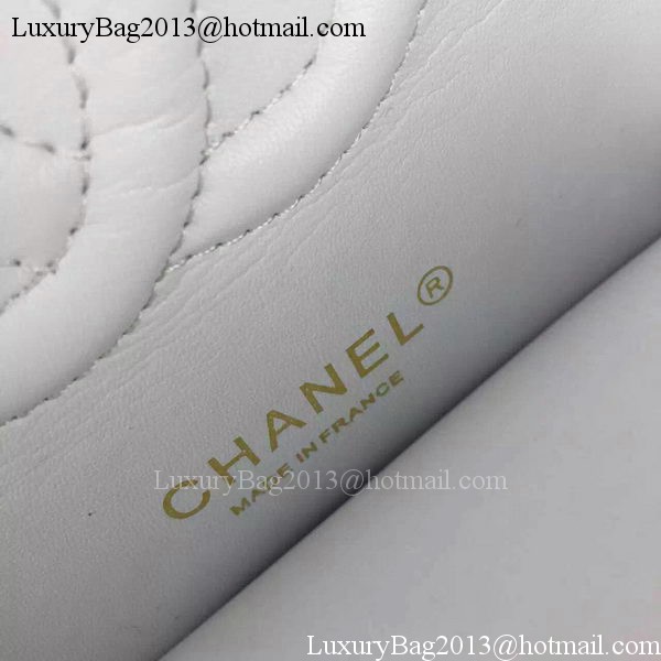 Chanel 2.55 Series Flap Bag Cannage Pattern Leather CF8024 White