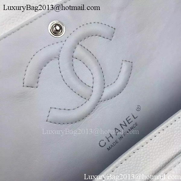 Chanel 2.55 Series Flap Bag Cannage Pattern Leather CF8024 White