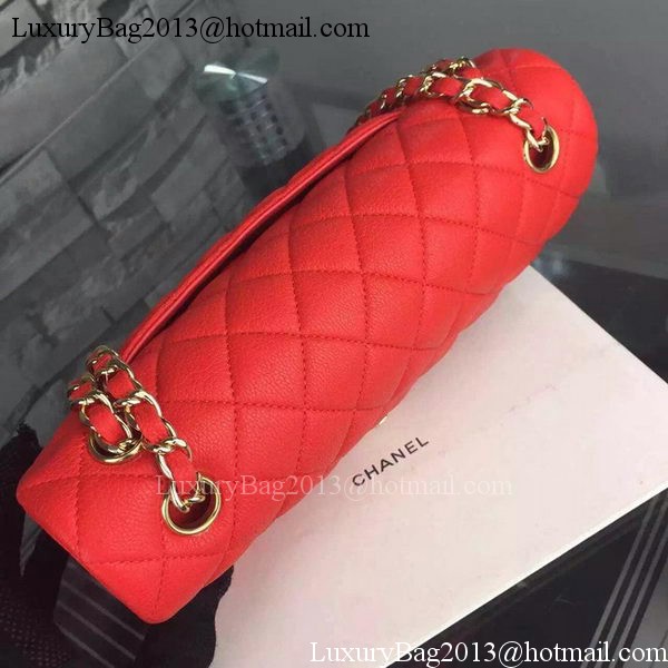 Chanel 2.55 Series Flap Bag Deerskin Leather A1112 Red