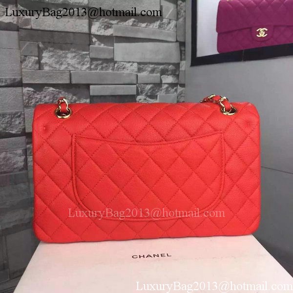 Chanel 2.55 Series Flap Bag Deerskin Leather A1112 Red