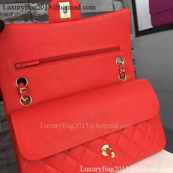 Chanel 2.55 Series Flap Bag Deerskin Leather A1112 Red