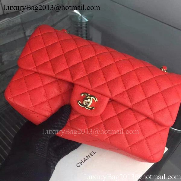 Chanel 2.55 Series Flap Bag Deerskin Leather A1112 Red