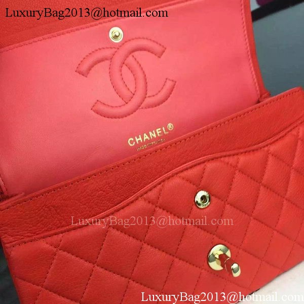 Chanel 2.55 Series Flap Bag Deerskin Leather A1112 Red