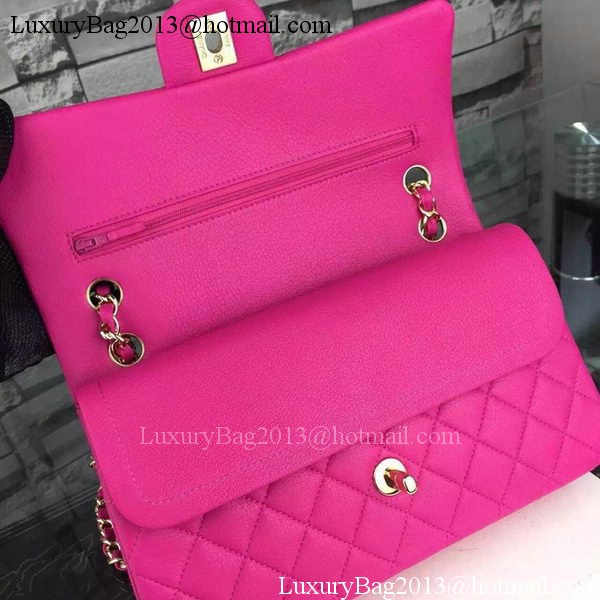 Chanel 2.55 Series Flap Bag Deerskin Leather A1112 Rose