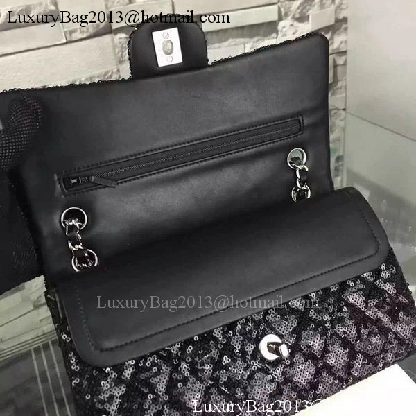 Chanel 2.55 Series Flap Bag Original SEQUIN A1112 Black