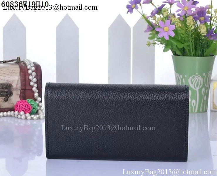 Louis Vuitton Soft Calf Leather LOCKME WALLET M60861 Black