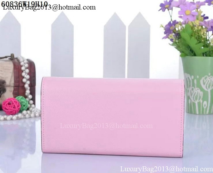 Louis Vuitton Soft Calf Leather LOCKME WALLET M60861 Pink