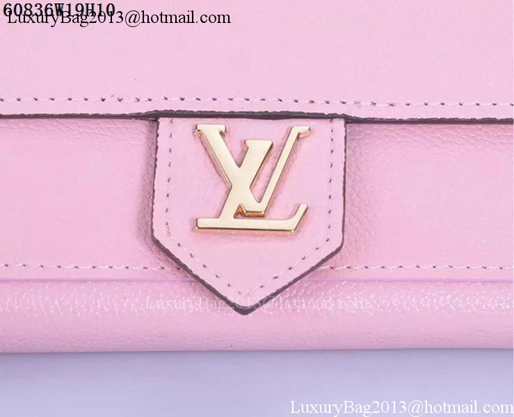 Louis Vuitton Soft Calf Leather LOCKME WALLET M60861 Pink