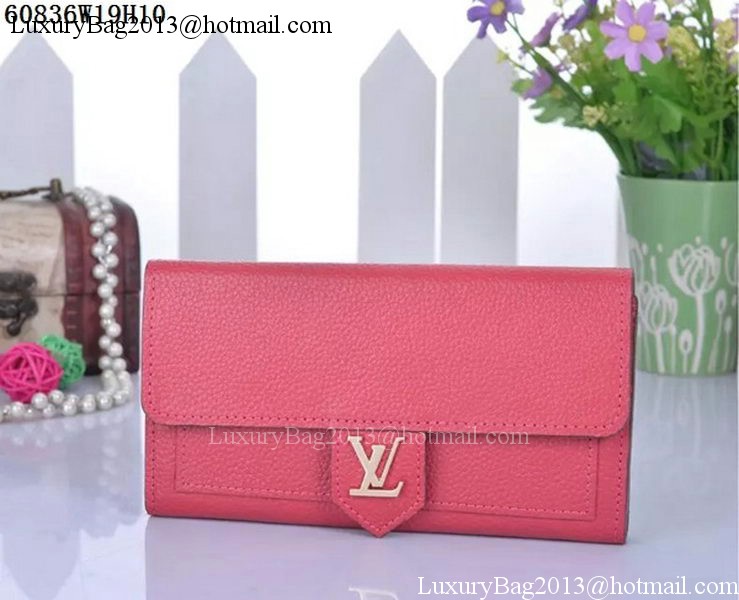 Louis Vuitton Soft Calf Leather LOCKME WALLET M60861 Rose