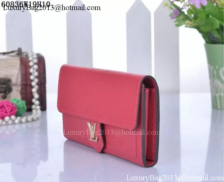 Louis Vuitton Soft Calf Leather LOCKME WALLET M60861 Rose