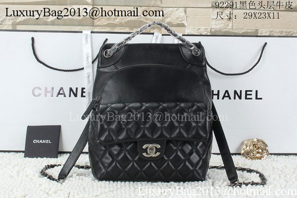 Chanel Backpack Calfskin Leather CHA92291 Black