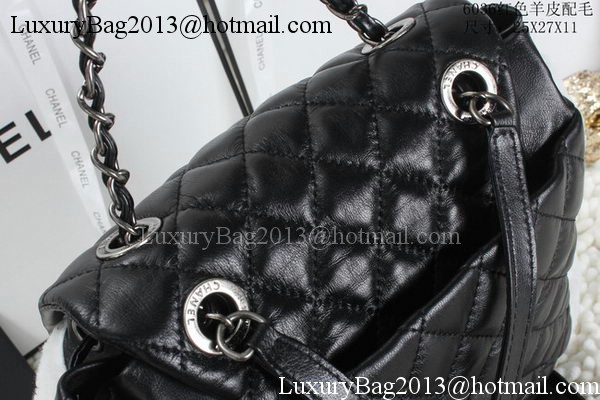 Chanel Sheepskin Leather Backpack A6036 Black&White