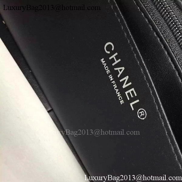 Chanel 2.55 Series Flap Bag Lambskin Chevron Leather A4270 Black