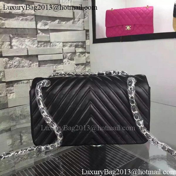 Chanel 2.55 Series Flap Bag Lambskin Chevron Leather A5378