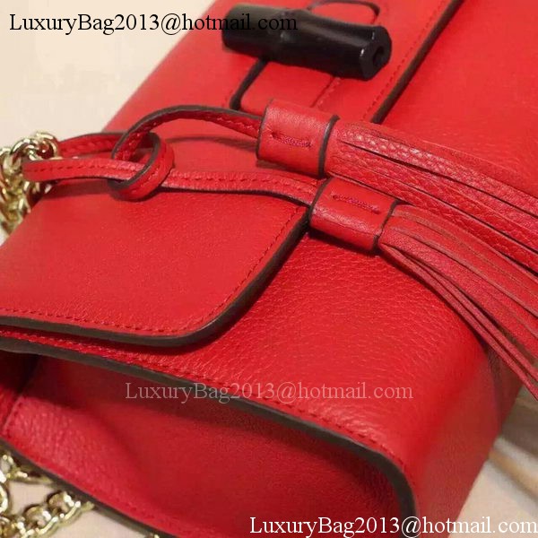 Gucci Miss Bamboo Leather Shoulder Bag 387611