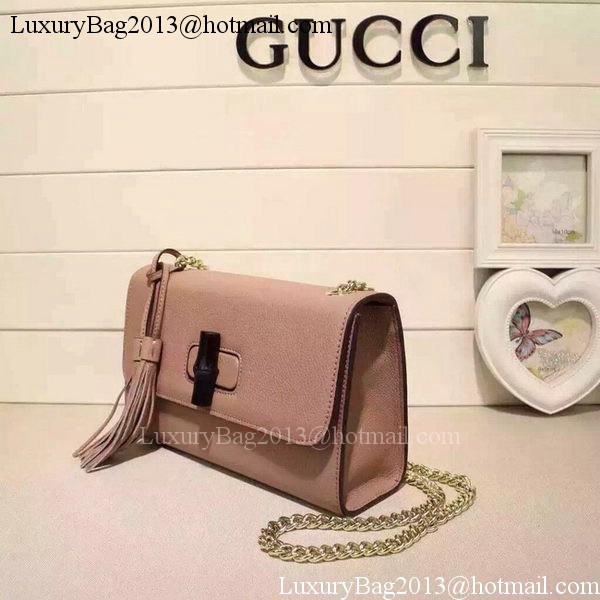 Gucci Miss Bamboo Leather Shoulder Bag 387611