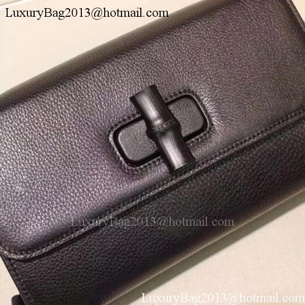 Gucci Miss Bamboo Leather Shoulder Bag 387611