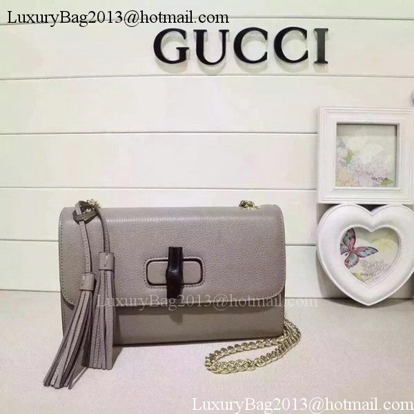 Gucci Miss Bamboo Leather Shoulder Bag 387611