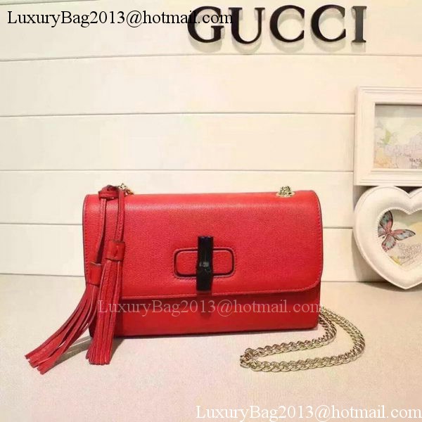 Gucci Miss Bamboo Leather Shoulder Bag 387611