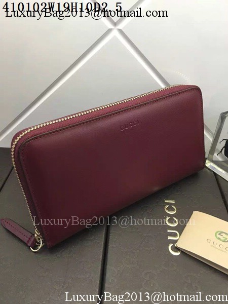 Gucci Smooth Leather Zip Around Wallets 410102