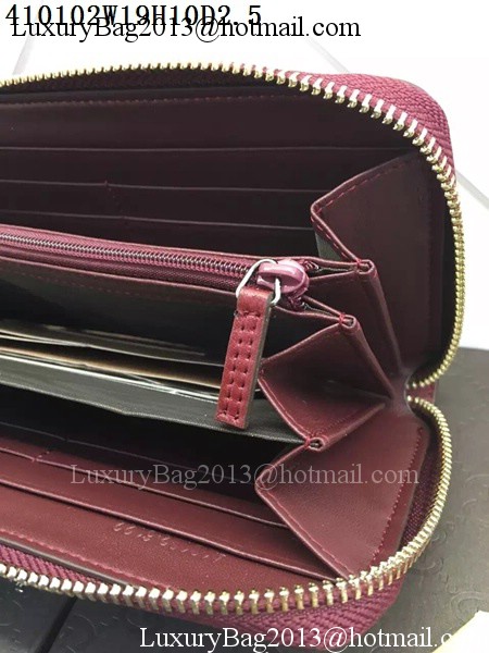 Gucci Smooth Leather Zip Around Wallets 410102