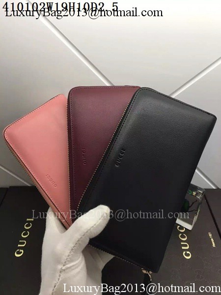 Gucci Smooth Leather Zip Around Wallets 410102