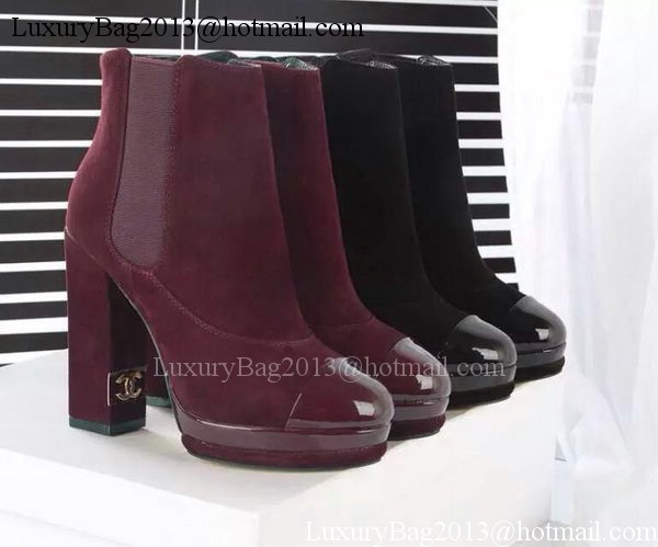 Chanel 110mm Ankle Boot CH1486 Burgundy