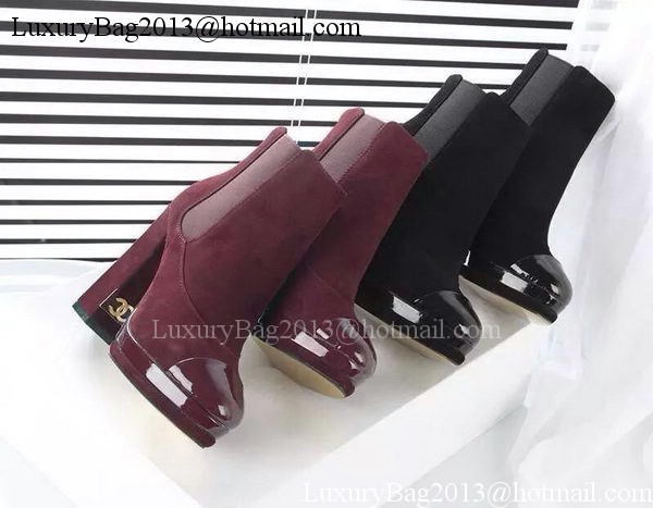 Chanel 110mm Ankle Boot CH1486 Burgundy