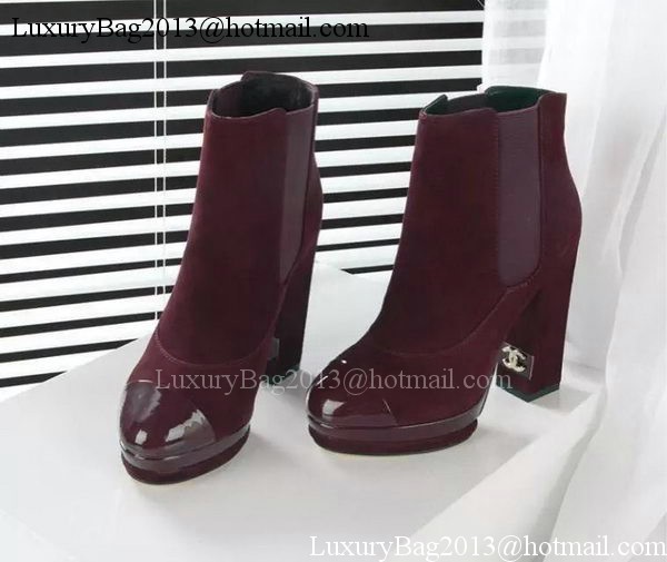 Chanel 110mm Ankle Boot CH1486 Burgundy