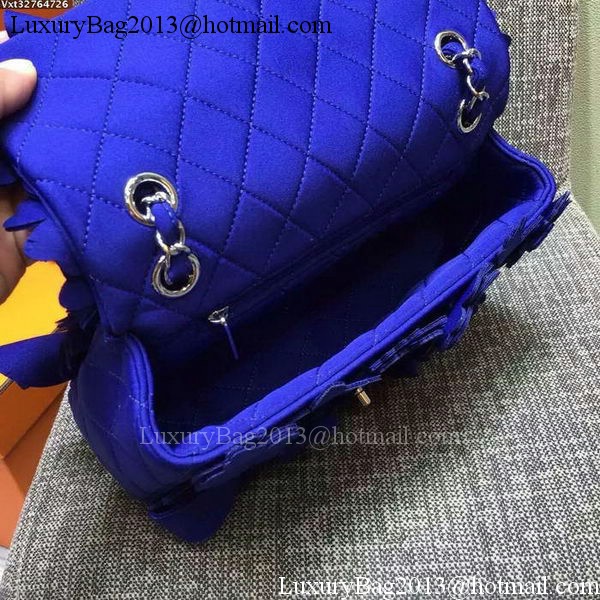 Chanel 2.55 Series Camellia Flap Bag Sheepskin Leather A0921 Blue