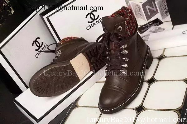 Chanel Ankle Boot CH1467 Brown