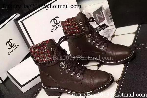 Chanel Ankle Boot CH1467 Brown