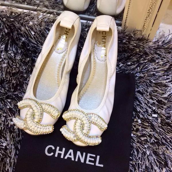 Chanel Ballerina Flat CH1516 White