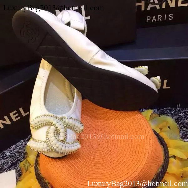 Chanel Ballerina Flat CH1516 White