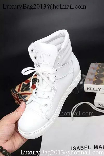 Chanel Casual Shoes Sheepskin Leather CH1409 White
