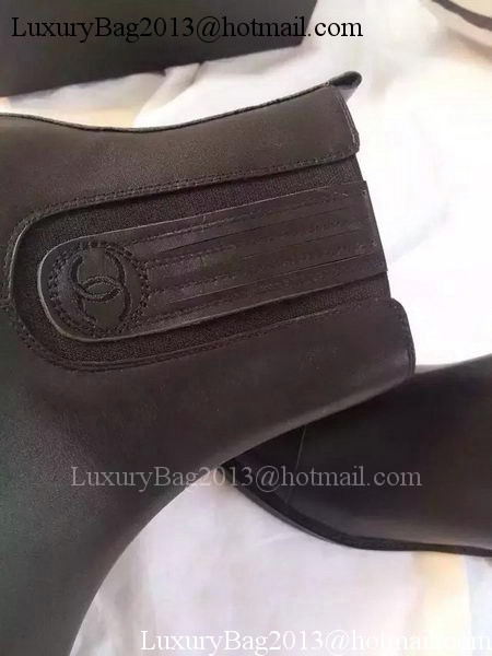 Chanel Sheepskin Leather Ankle Boot CH1494 Black