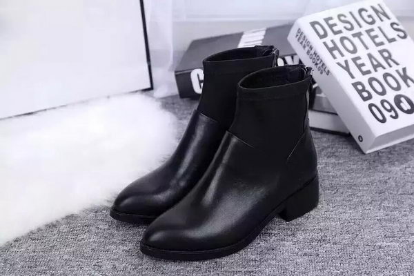 Chanel Sheepskin Leather Ankle Boot CH1504 Black