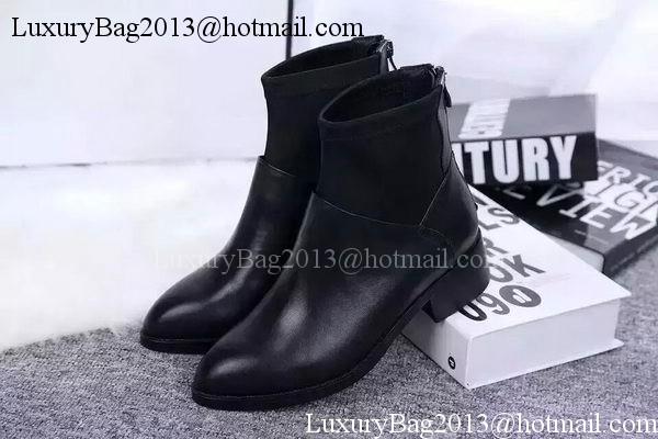Chanel Sheepskin Leather Ankle Boot CH1504 Black