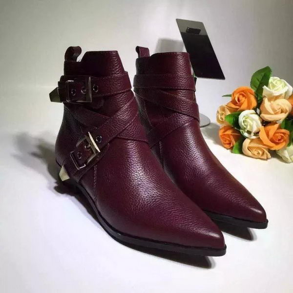 Chanel Sheepskin Leather Ankle Boot CH1507 Burgundy