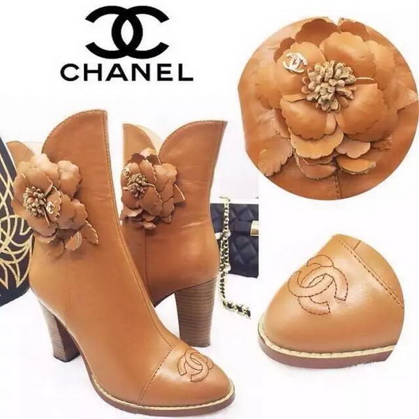 Chanel Sheepskin Leather Ankle Boot CH1513 Wheat