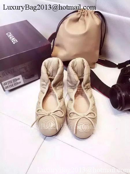 Chanel Sheepskin Leather Ballerina CH1424 Apricot