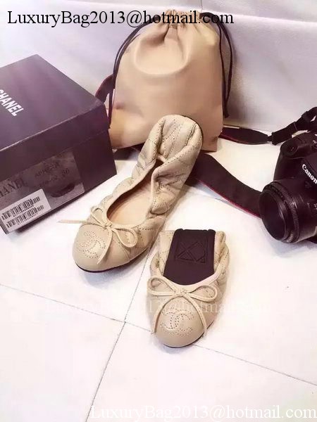 Chanel Sheepskin Leather Ballerina CH1424 Apricot