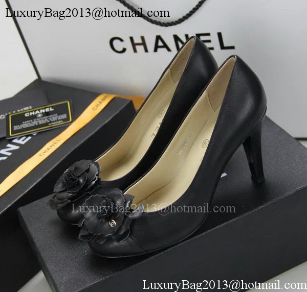 Chanel Sheepskin Leather Pump CH1419 Black