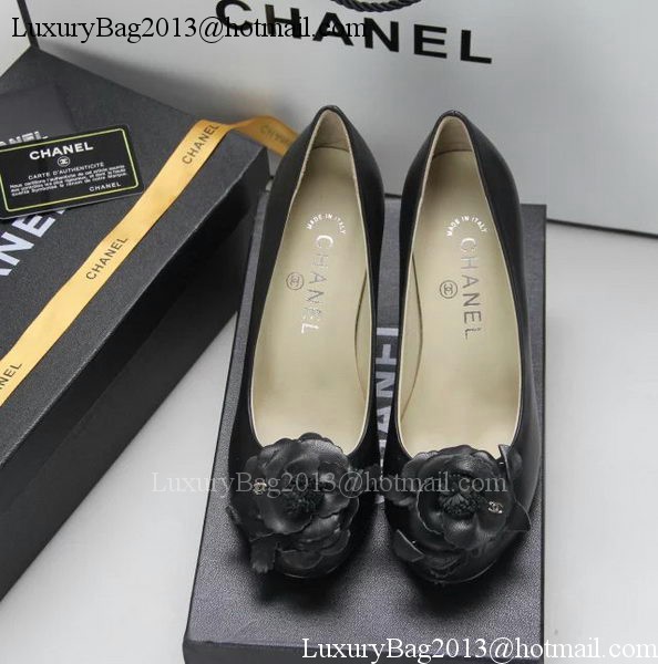 Chanel Sheepskin Leather Pump CH1419 Black