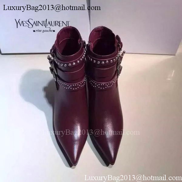 Yves Saint Laurent Ankle Boot YSL274 Burgundy