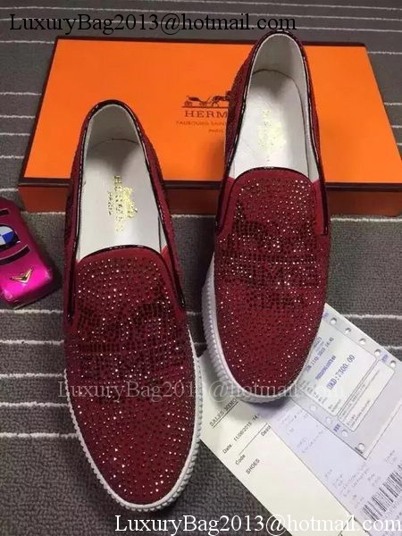 Hermes Casual Shoes HO0567 Red