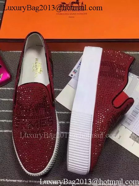 Hermes Casual Shoes HO0567 Red