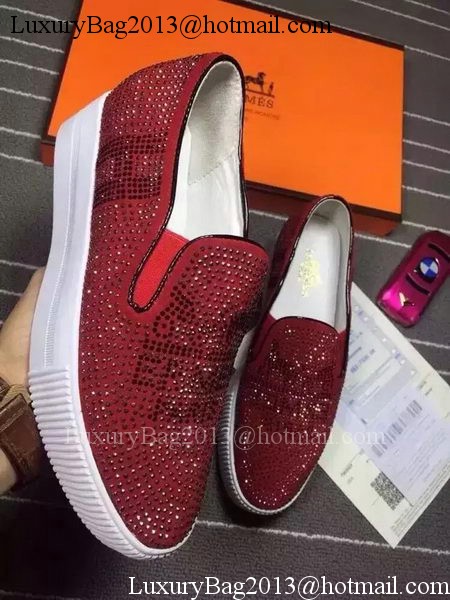 Hermes Casual Shoes HO0567 Red