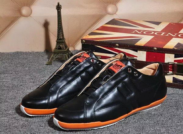 Hermes Casual Shoes Leather HO551 Black