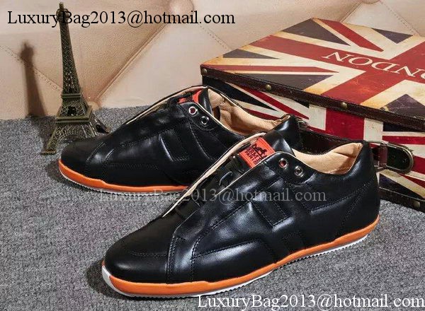 Hermes Casual Shoes Leather HO551 Black